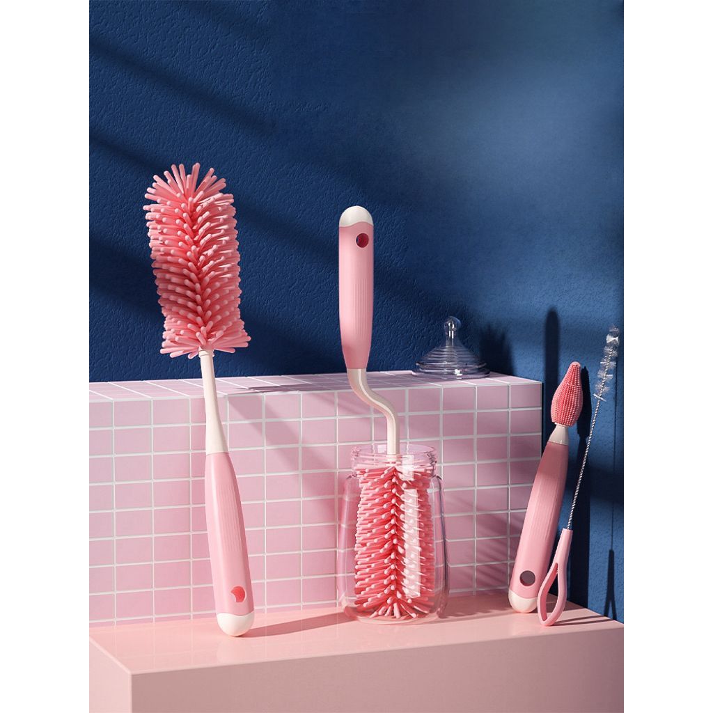 Kit 4 Escovas de Silicone para Mamadeira e Garrafa