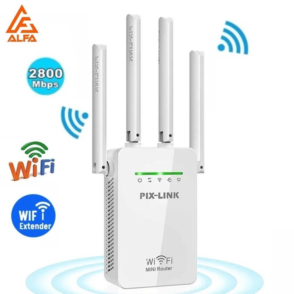 Repetidor e Roteador Wifi 4 Antenas Amplificador D