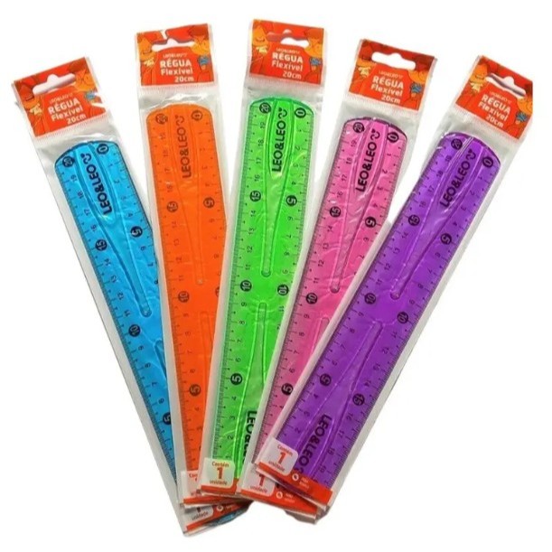 Régua Flexível 20cm Color Sortida Não Quebra-Le