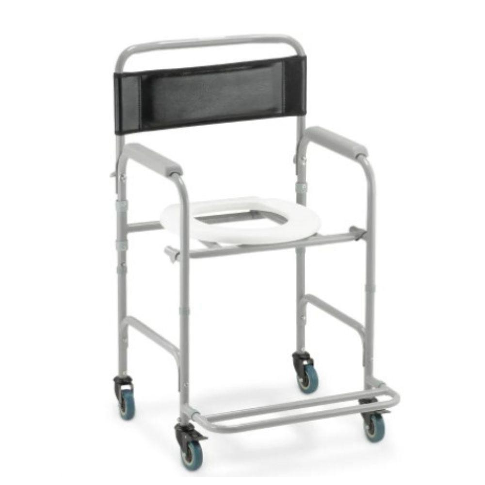 Cadeira de Banho Dobrável Higiênica Com Rodas D3