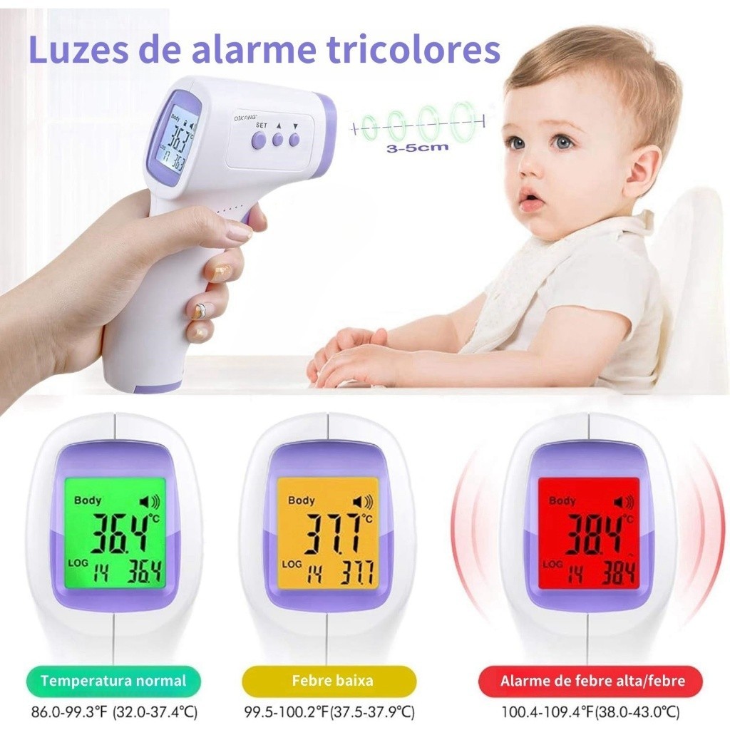 Termômetro Eletrônico De Temperatura De Testa In