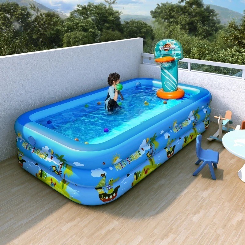 Piscina Inflável Infantil 130x90x50cm Personagens