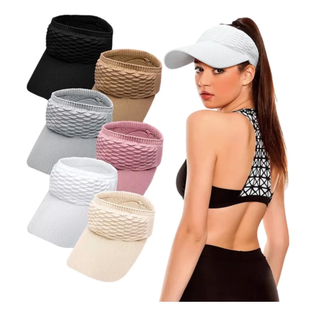 Kit 2 Chapéu/Boné Feminino De Aba Longa Respirá