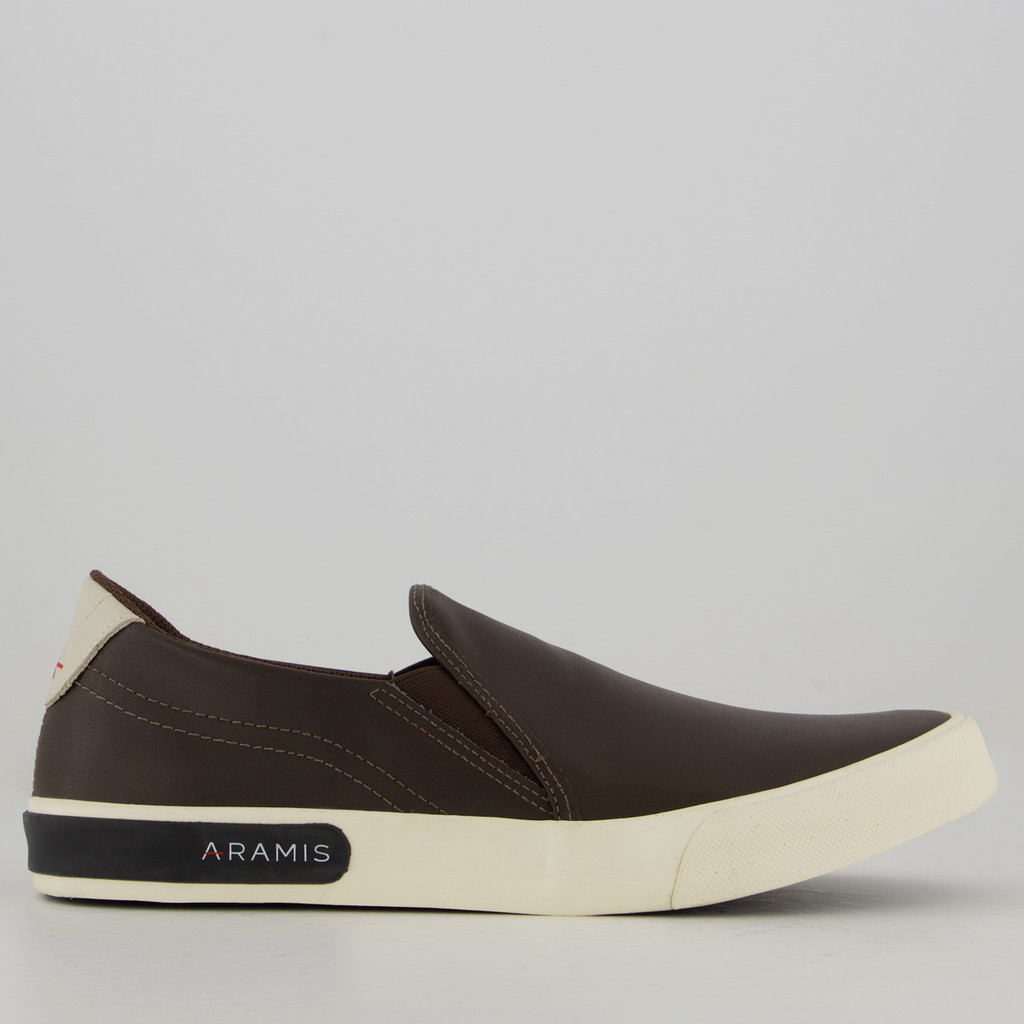 Tênis Aramis Stripe Slip On Marrom