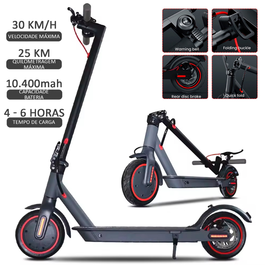 Patinete Elétrico Para Adultos Dobrável 350W Biv