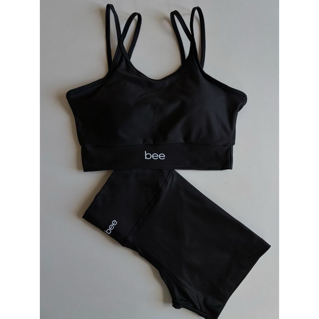 Roupa de Academia Feminina Top Short Conjunto Fitn