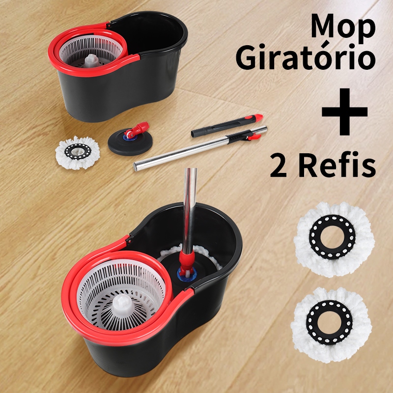HAOSIN Mop Giratório Esfregão 360° Regulável B