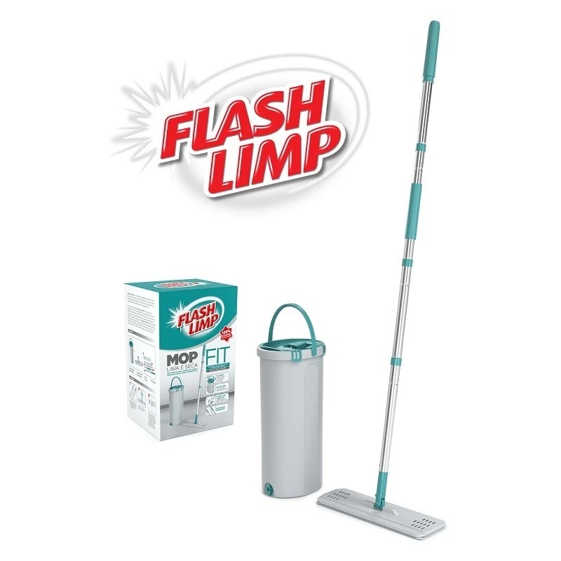 Mop Limpeza Lava e Seca Fit com Balde com Esfregã