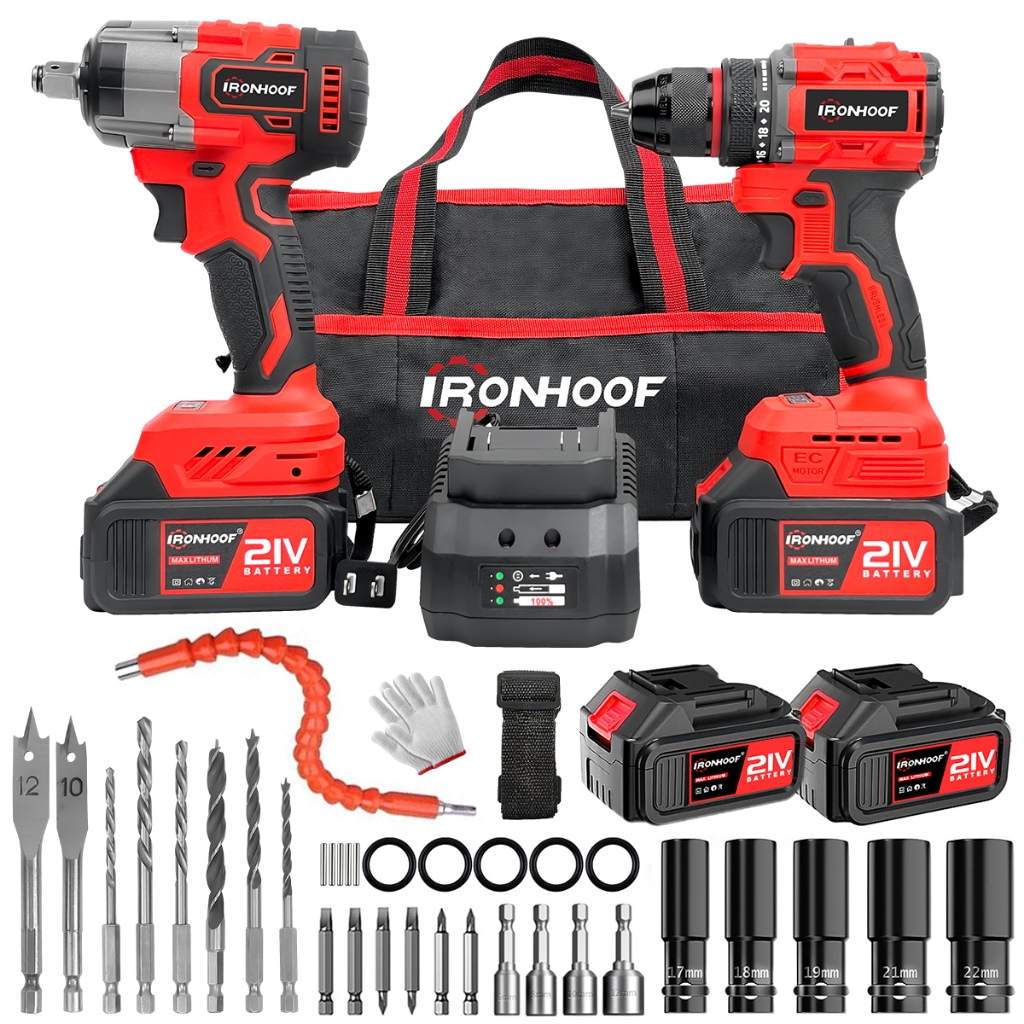 Kit 2 Furadeira Parafusadeira Elétrica e Chave de