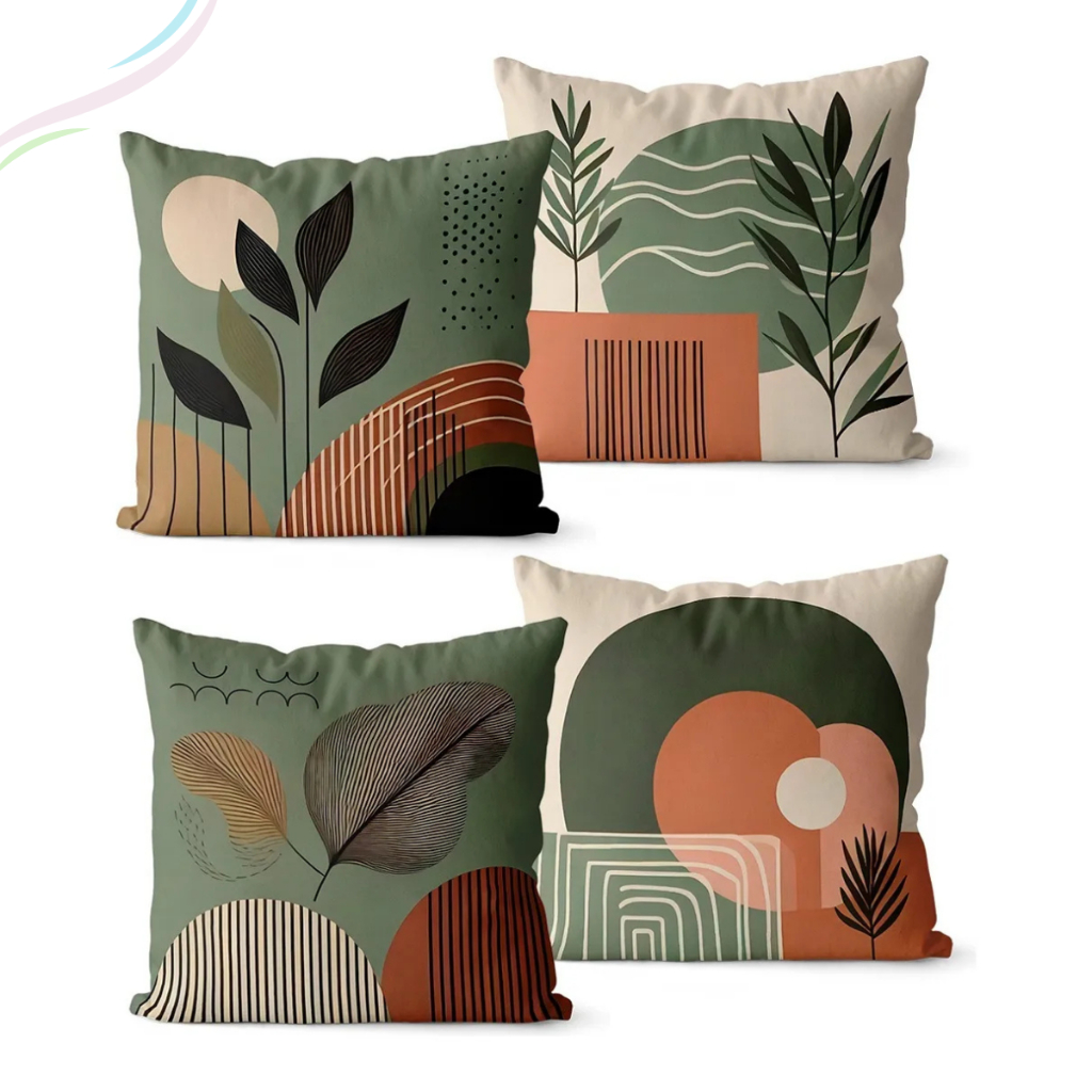 Kit 4 Capas de Almofadas Decorativas de Sala Quart