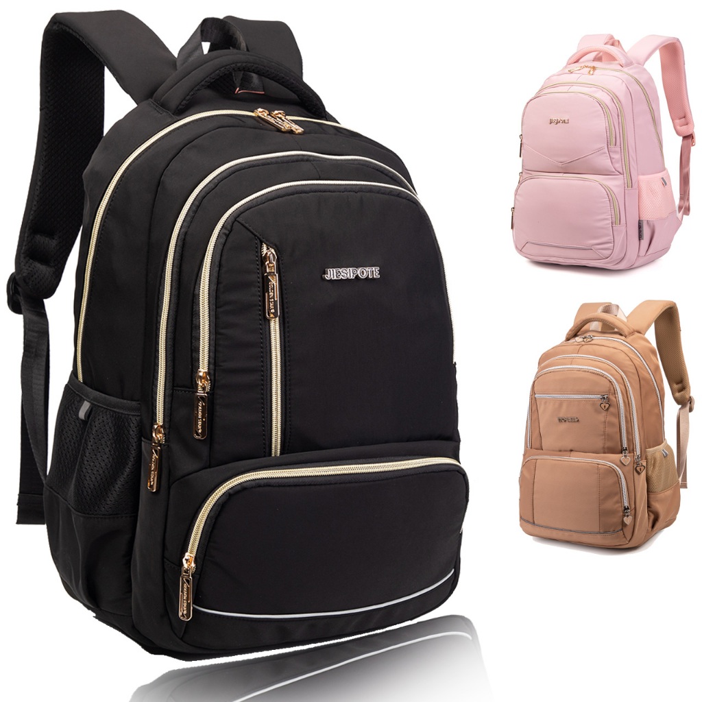 Ladies backpack faculdade escola saco impermeável