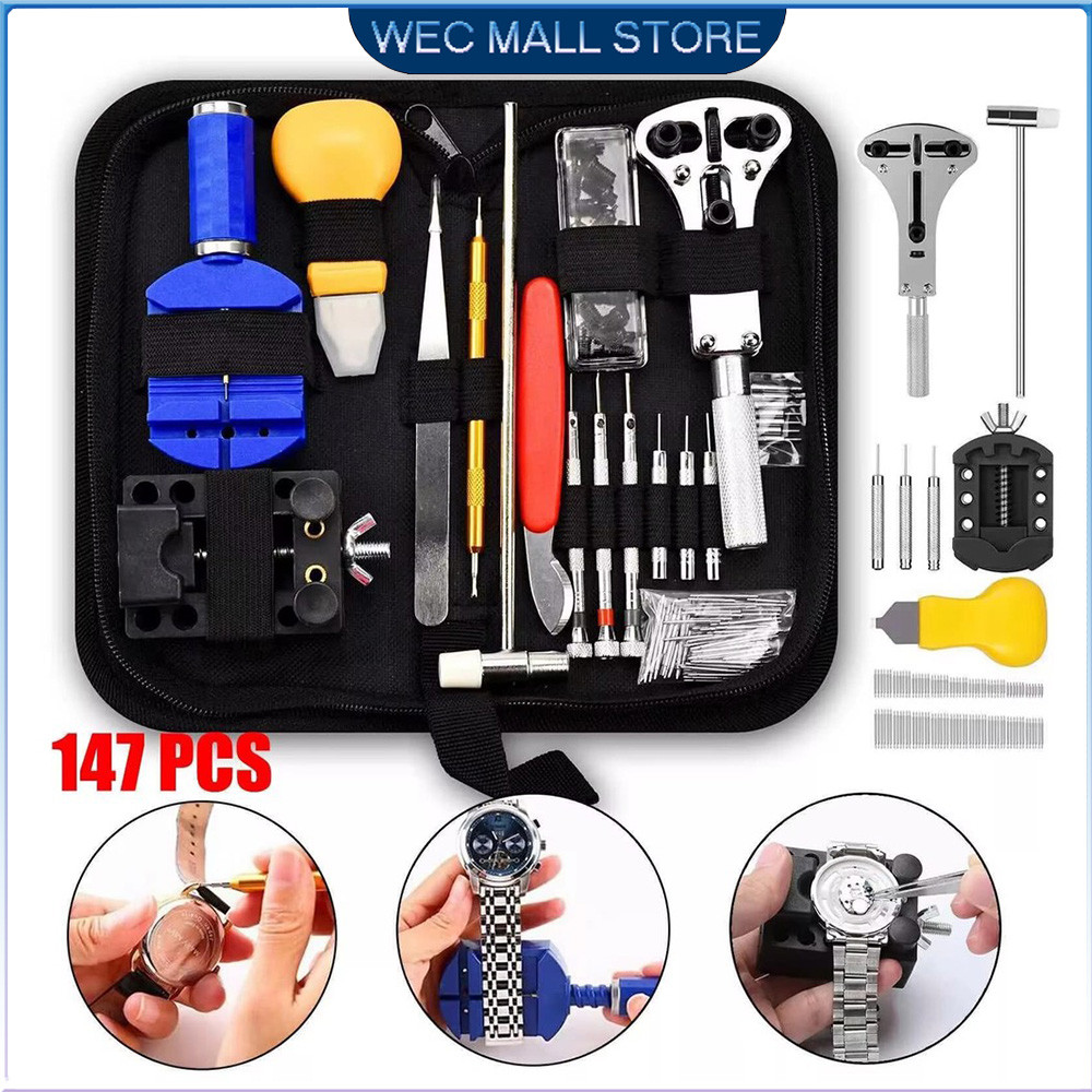 Kit 147 Pcs De Ferramentas Relojoeiro Conserto De 