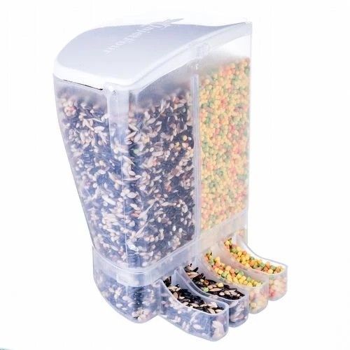 Comedouro Dispenser de sementes 4 Bicos Injetfour 