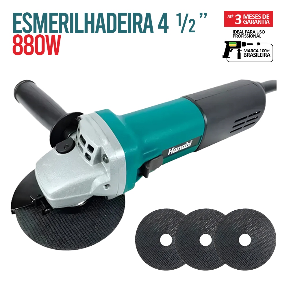 Esmerilhadeira Lixadeira Angular 880W 115mm 11000R