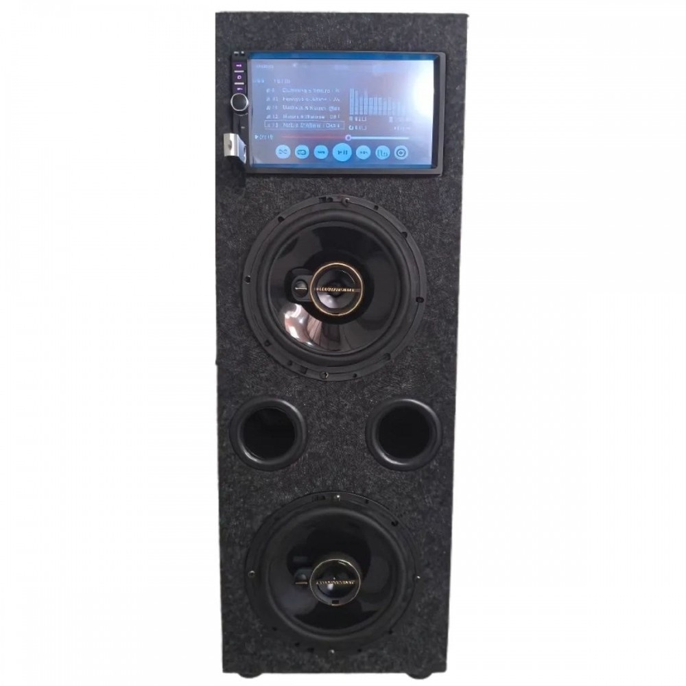 Caixa Bob Som Amplificada Bluetooth Usb 6 Pol + Mu