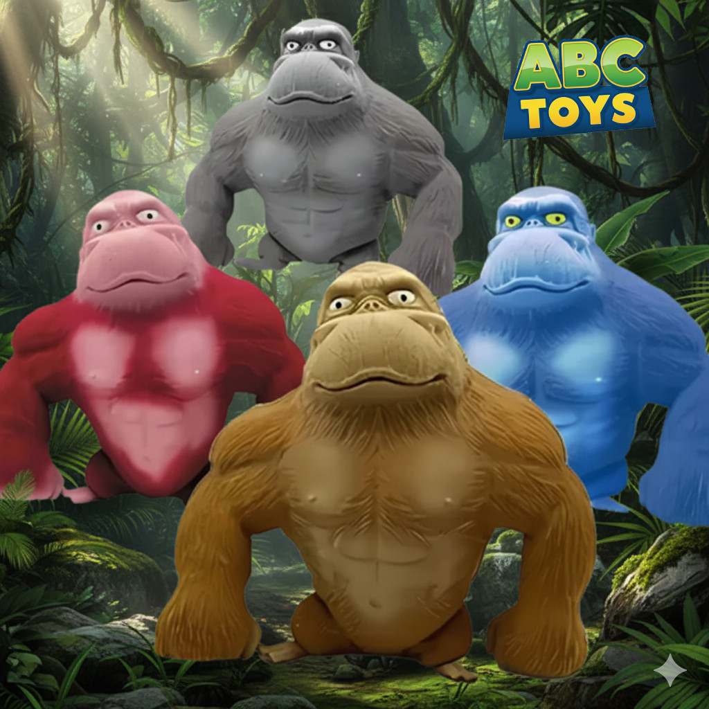 Brinquedo Gorila Kong Boneco Macaco Elástico Inde