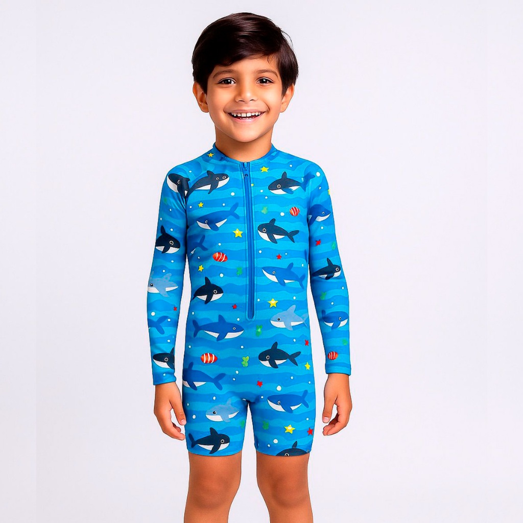Macacão Infantil Praia Banho Masculino Proteção