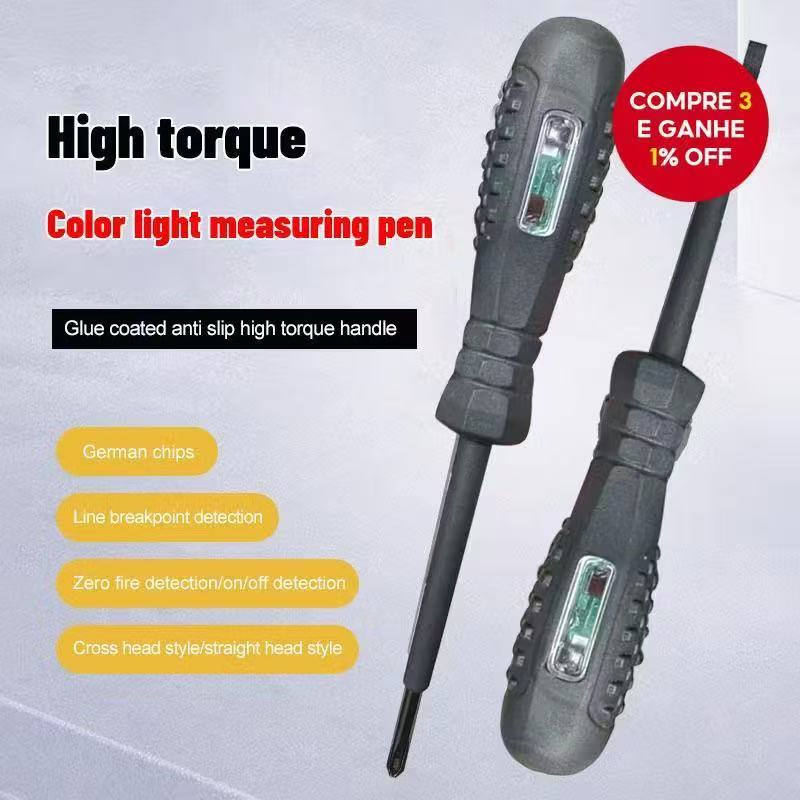 Caneta Chave de Teste Energia Elétrica com Luz de