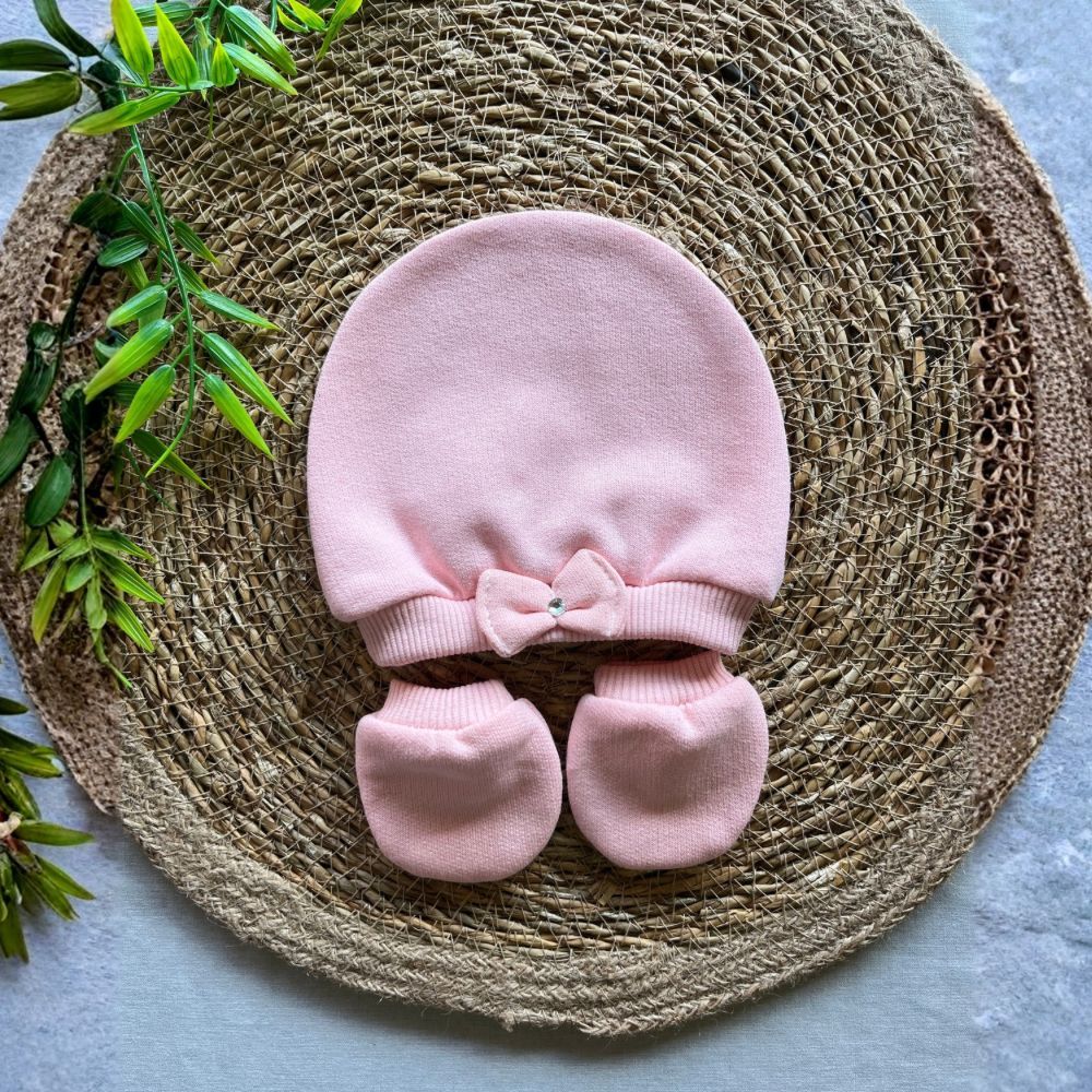 Luva e Touca de Bebê Recém Nascido Quentinho Mac