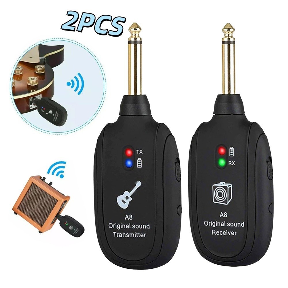 Transmissor E Receptor Sem Fio UHF A8 Para Guitarr
