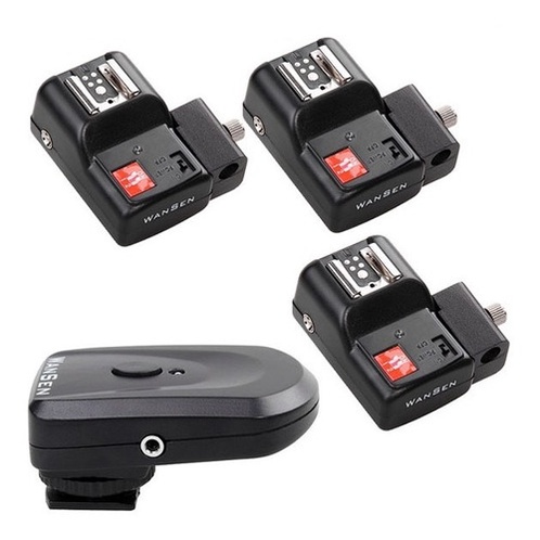 Rádio Flash Pt-04ne Transmissor E 3 Receptores 4 