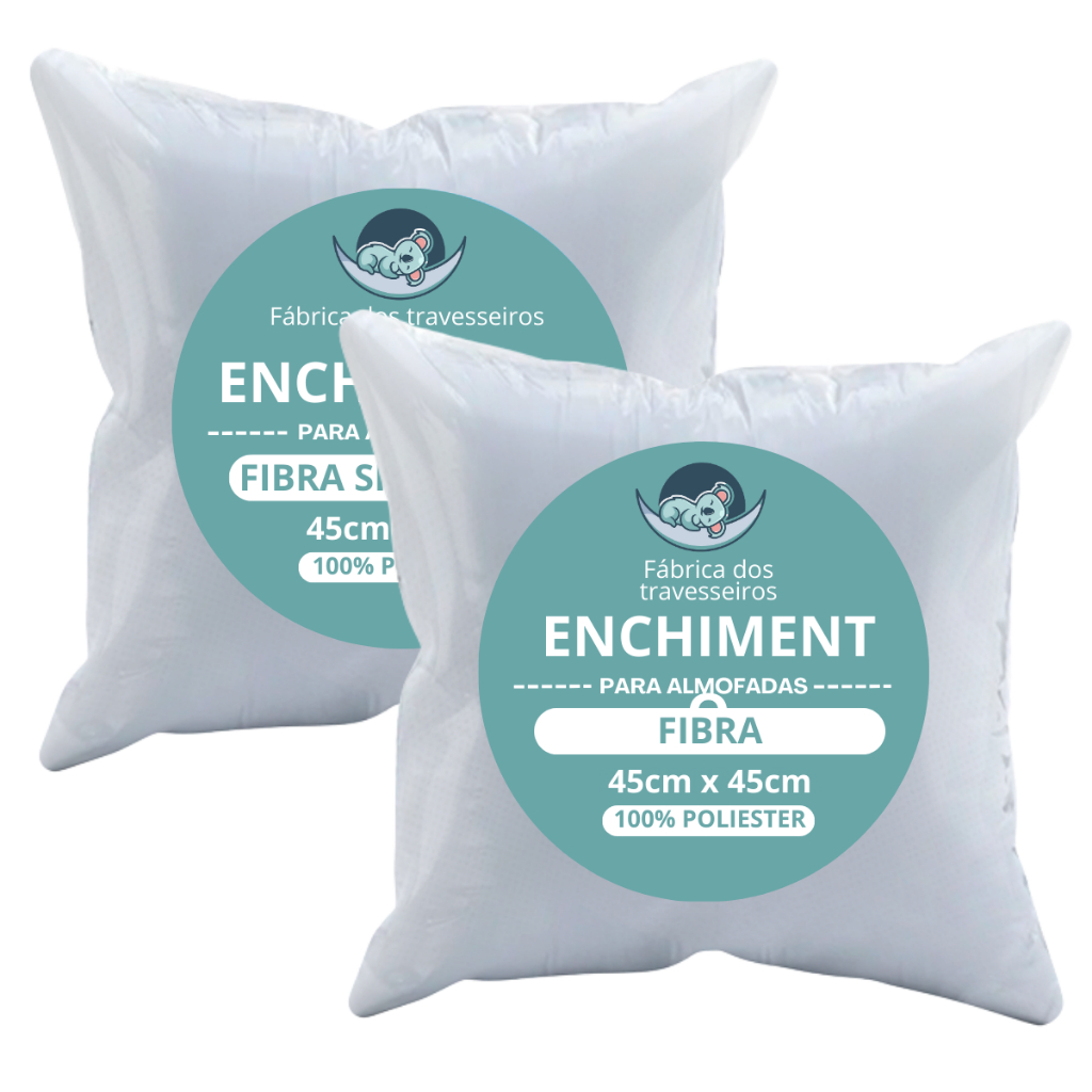 Enchimento Almofada Refil 45×45 Silicone Kit 