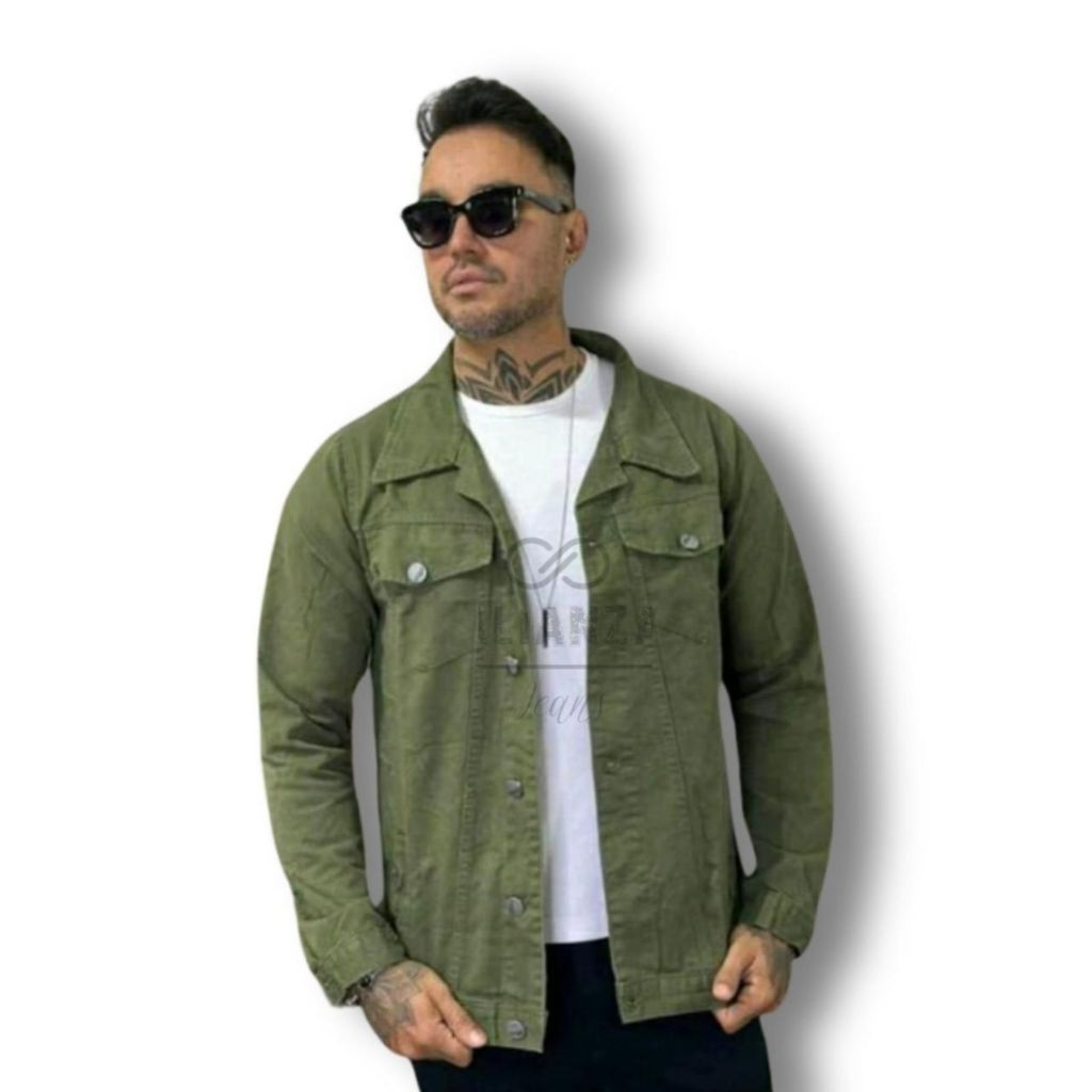 Jaqueta Jeans Masculina Azu Destroyer, Rasgada No 