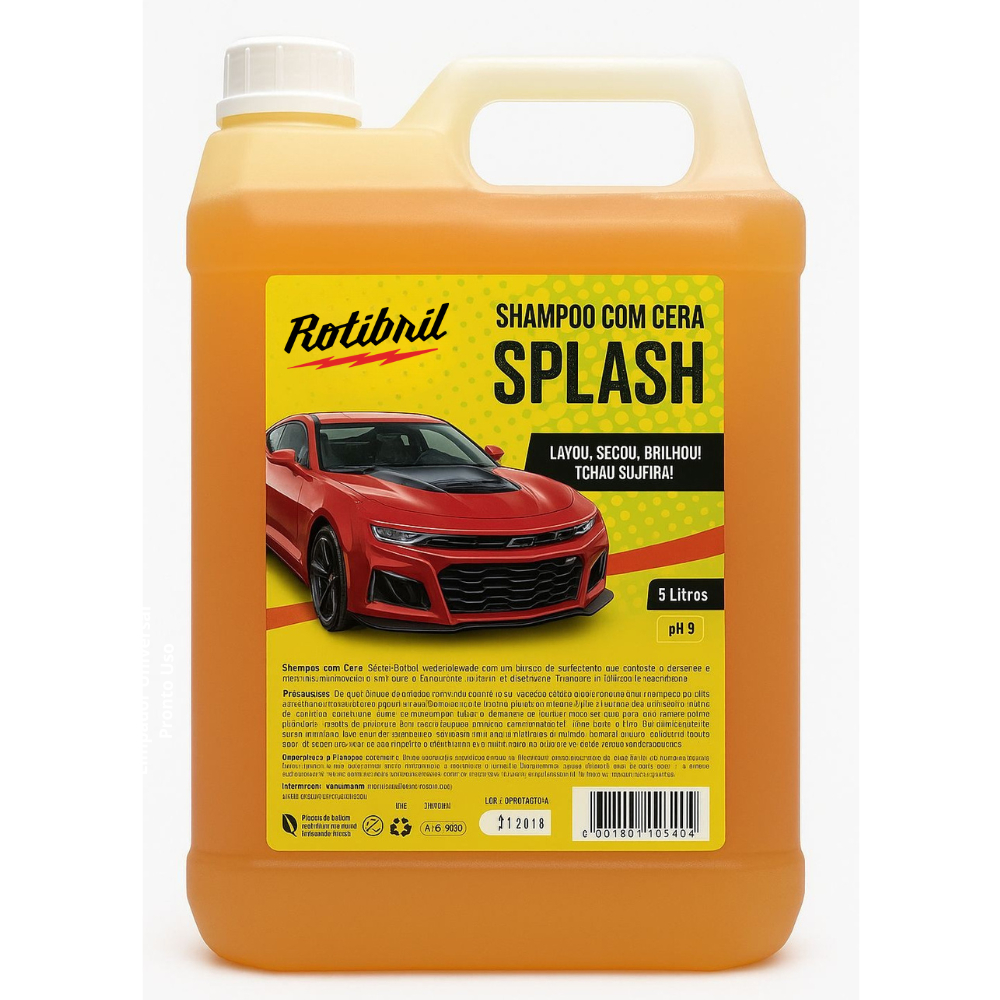 Shampoo com Cera de Carnaúba Automotivo Splash 5 
