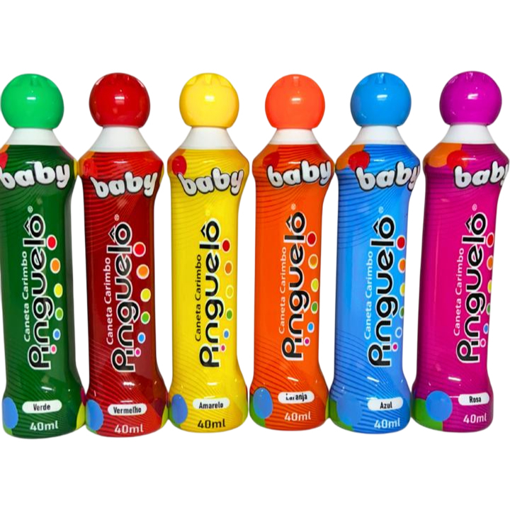 Kit 6 Canetas Carimbo Pinguelo Baby 40ml Frete Gra