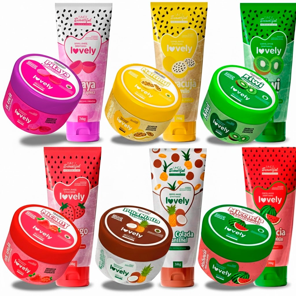 Kit Esfoliante Corporal Frutas Todos os Tipos de P