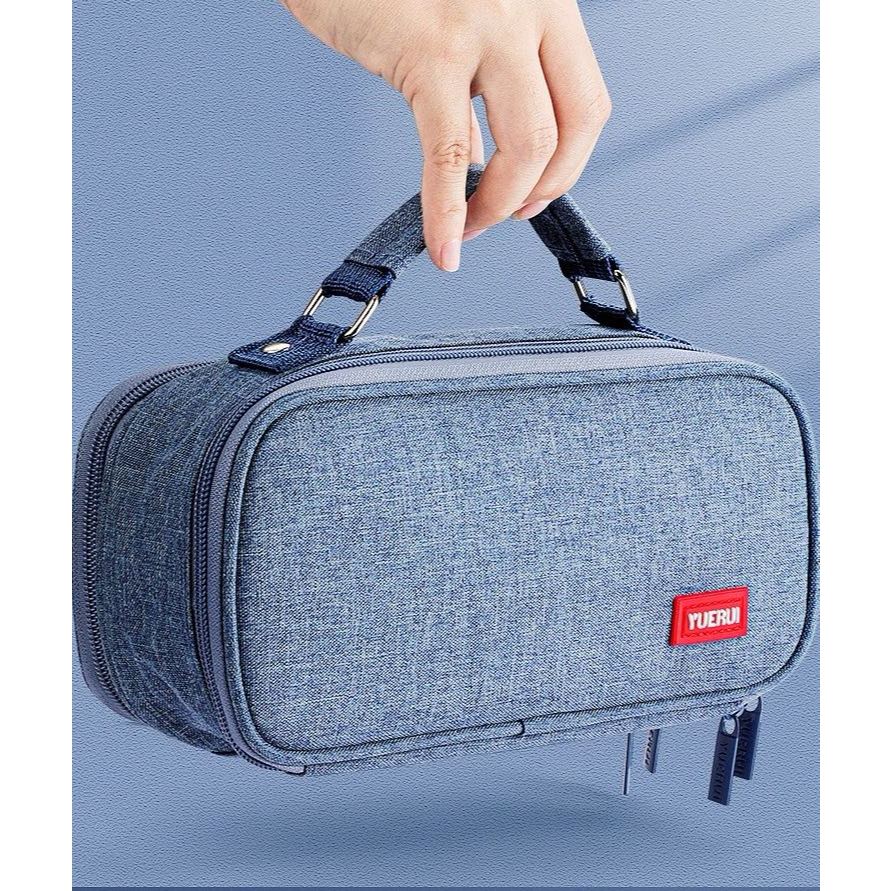 Estojo Escolar Organizador Juvenil Liso Com 2 Divi