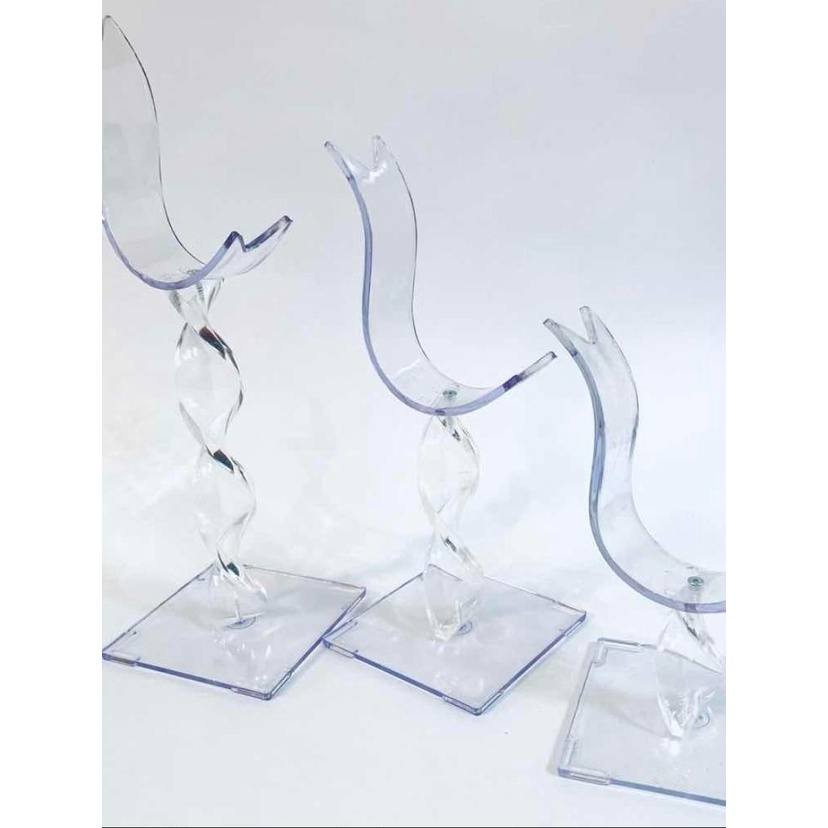 Suporte Acrílico para Calçado | Haste Torcida | 