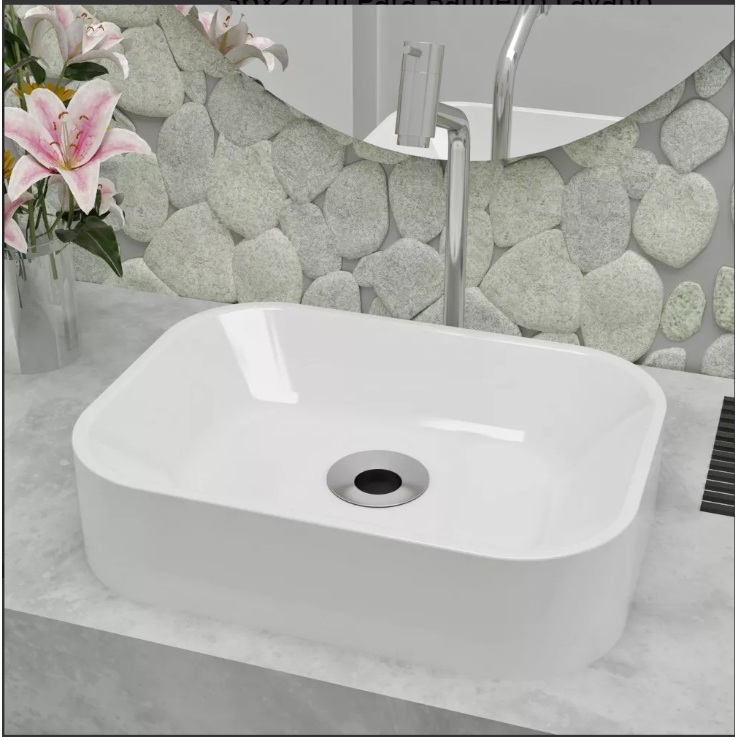 Cuba Retangular Media 40x30cm Sobrepor Lavabo Banh