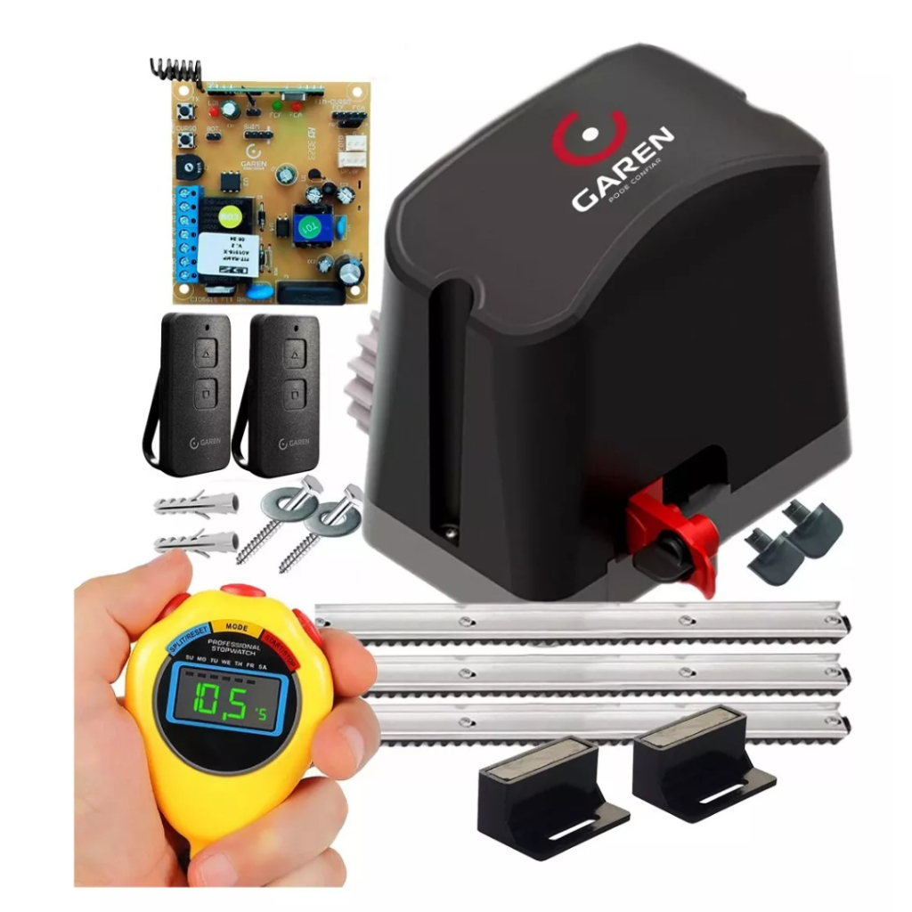 Kit Motor Portão Eletrônico Deslizante Garen Cas