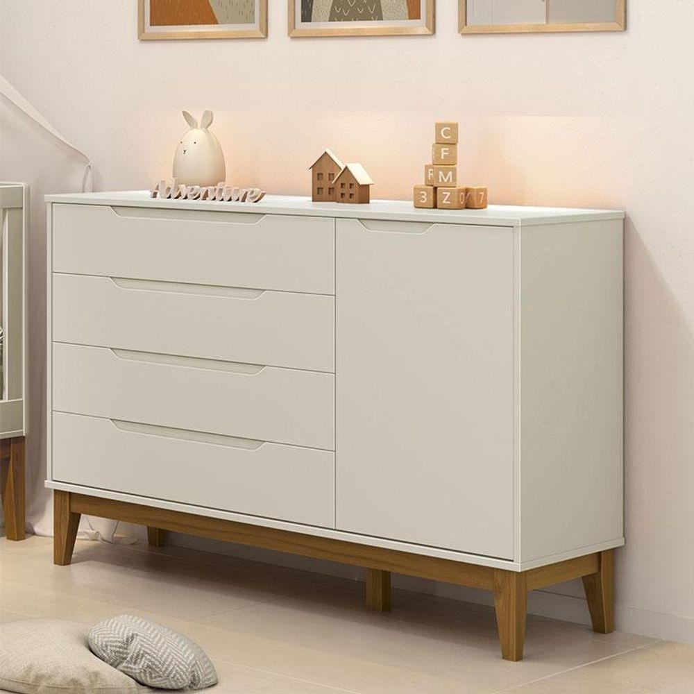 Cômoda Com Porta Classic Elfe Areia Acetinado Ama