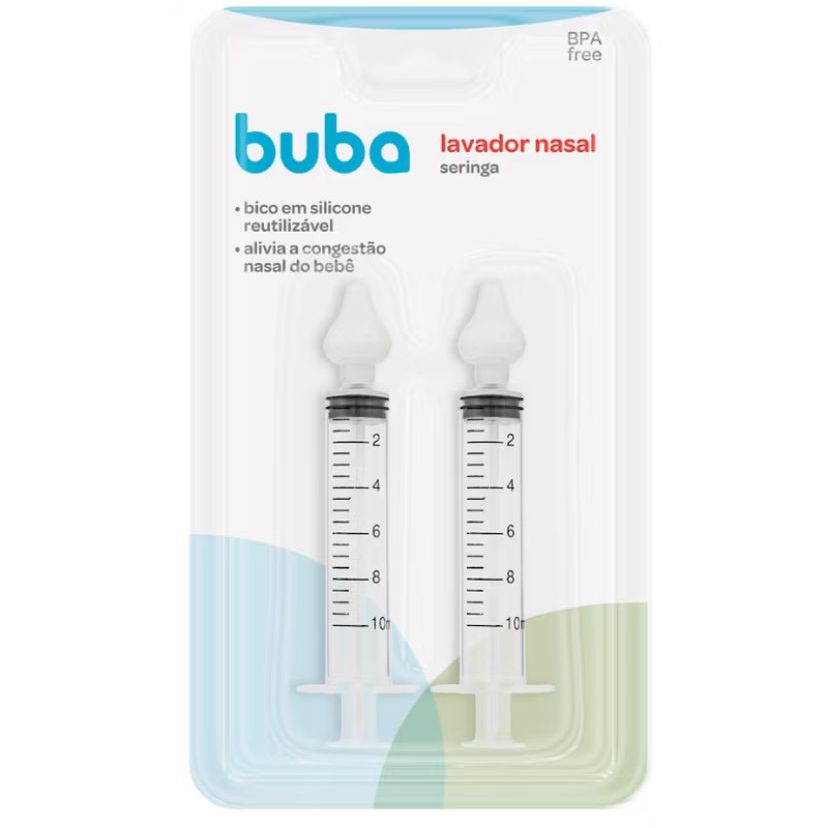 Lavador Nasal Seringa BUBA Com Ponta Em Silicone 2