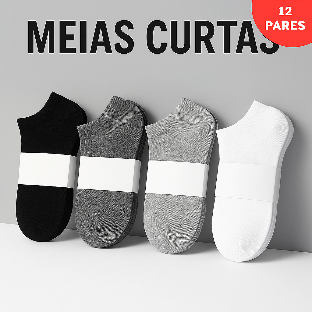 Kit 12/24 Pares Meias Soquetes ótima qualidade un