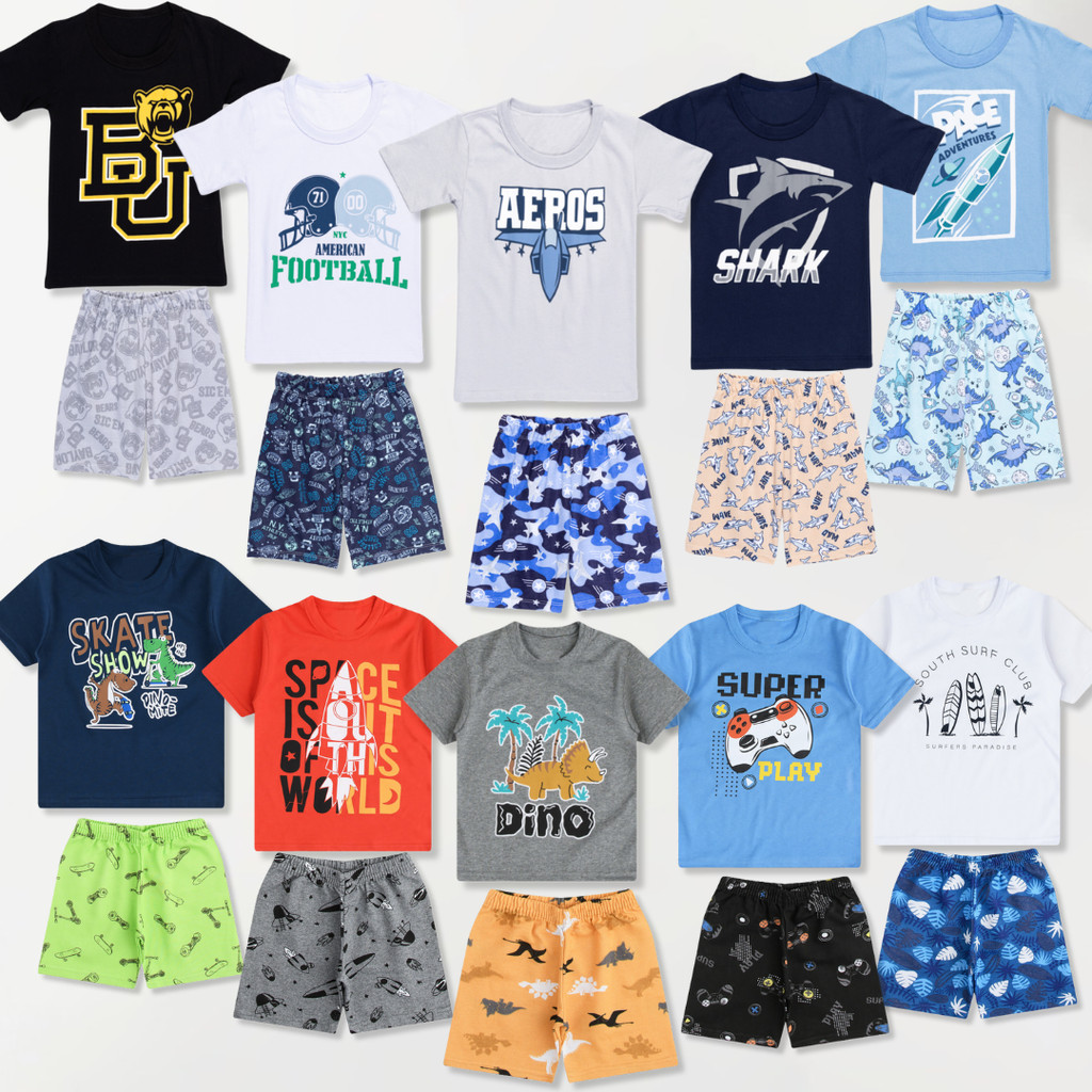 Kit 10 Peças Roupa Infantil Verão Menino –