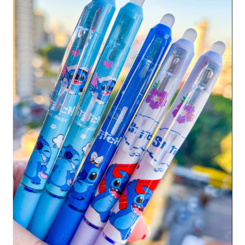 CANETA APAGÁVEL FOFA DO STITCH / PAPELARIA FOFA K