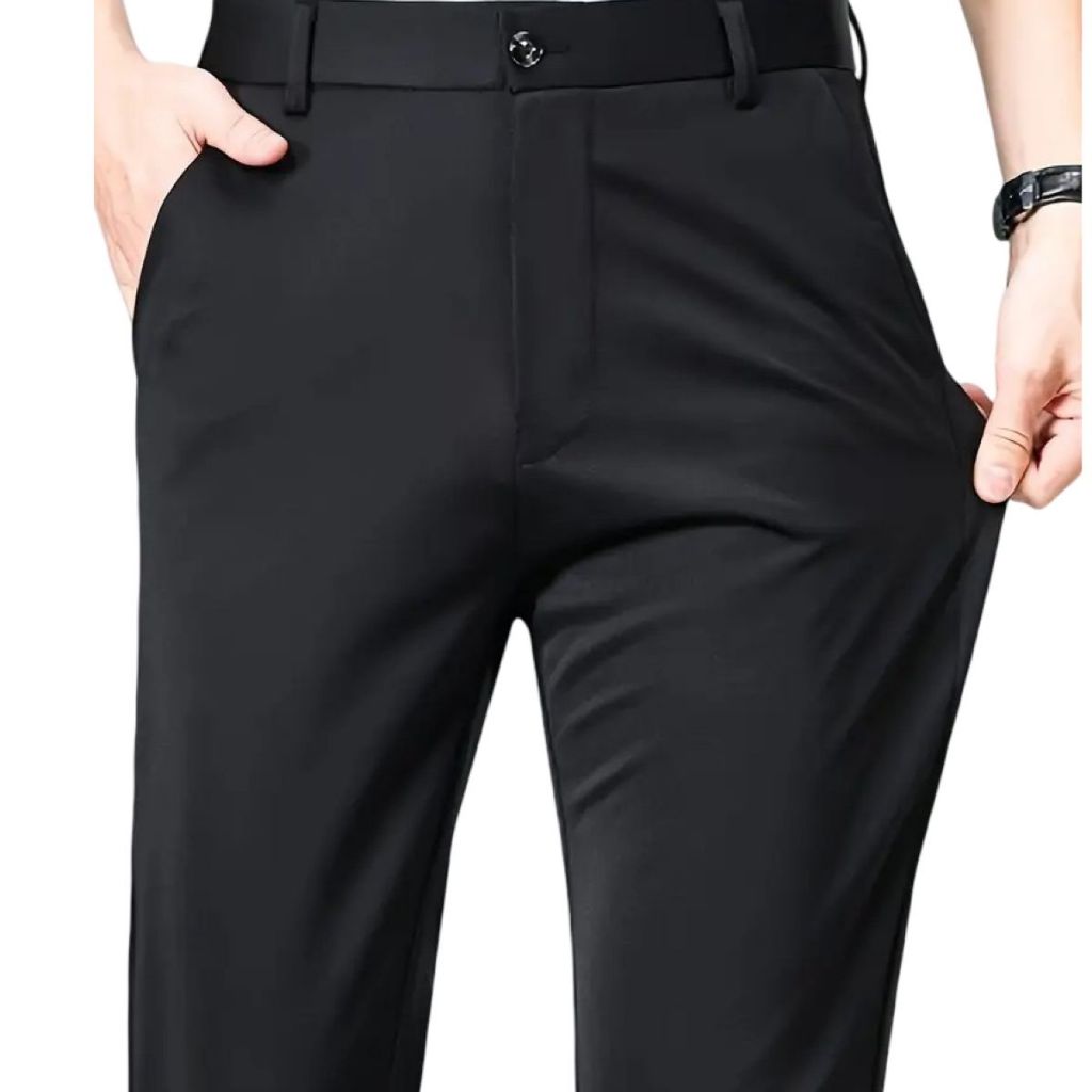 Calça Social Slim de Luxo Masculina Alfaiataria O