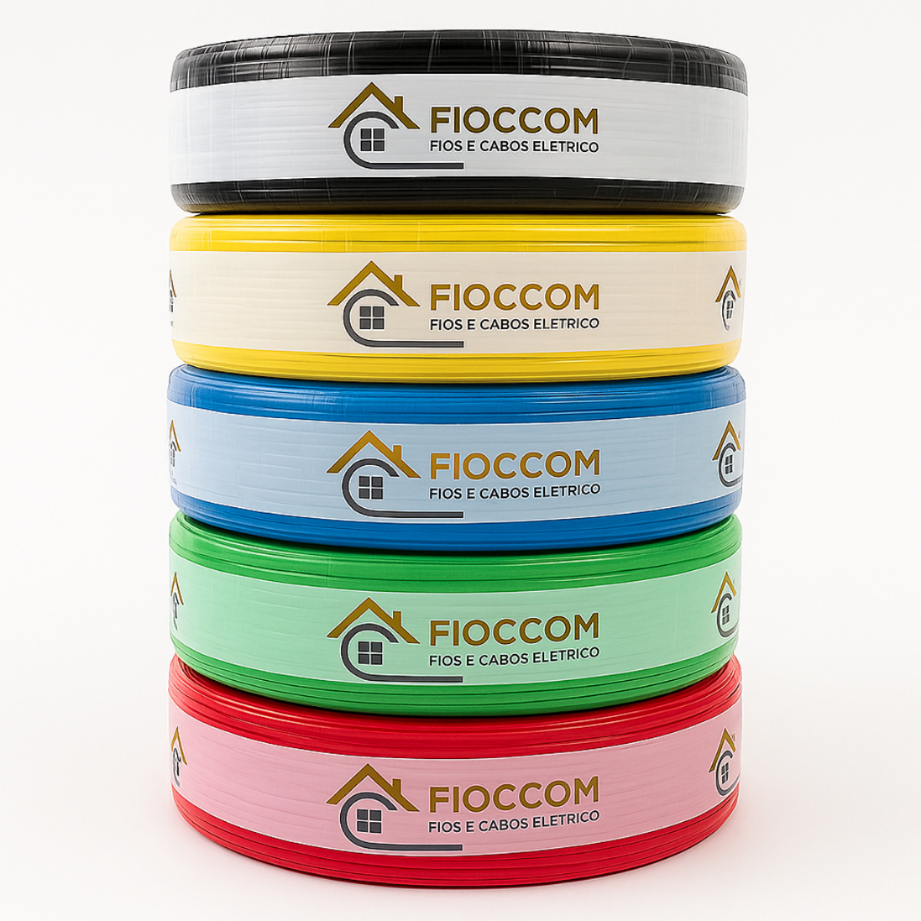 Fio 4.0 mm FIOCCOM Cabo Flexível Rolo com 100 Met