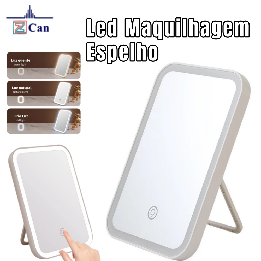 BR- Led Maquilhagem Espelho De Inteligente Maquiag