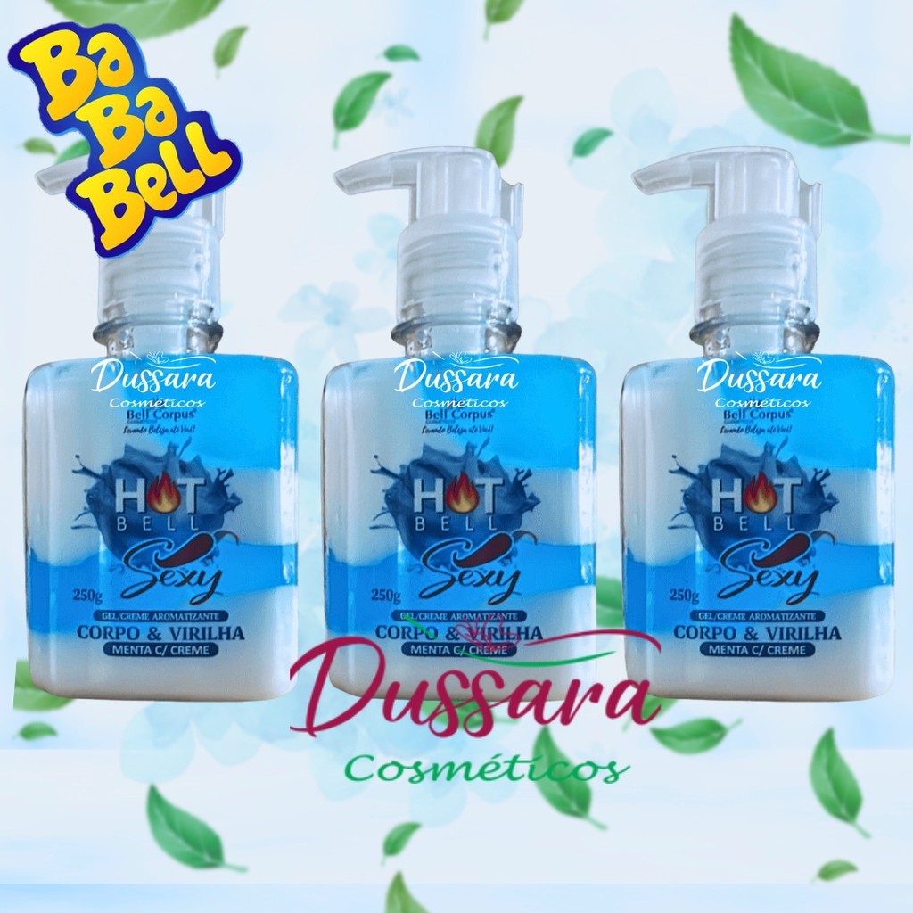 Kit 3 Gel Creme Menta com Creme Glow Corpo e Viril