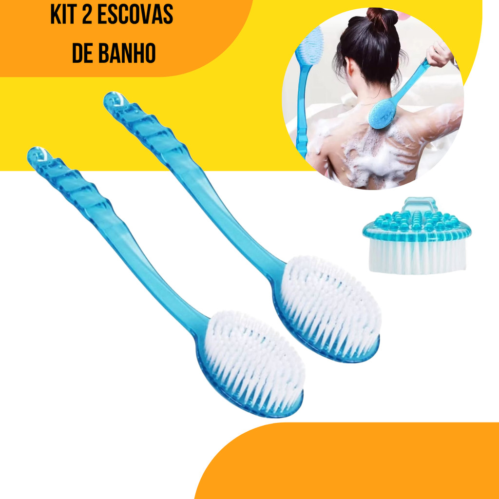 Kit Escova de Banho para as Costas Cabo Longo Mass