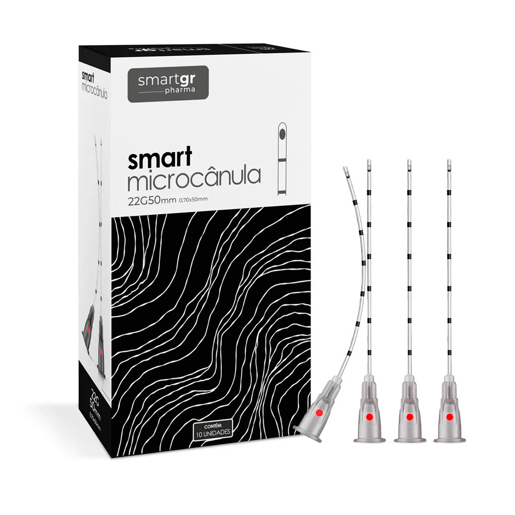 Smart Microcânula 22G X 50mm Caixa Com 10 Unidade