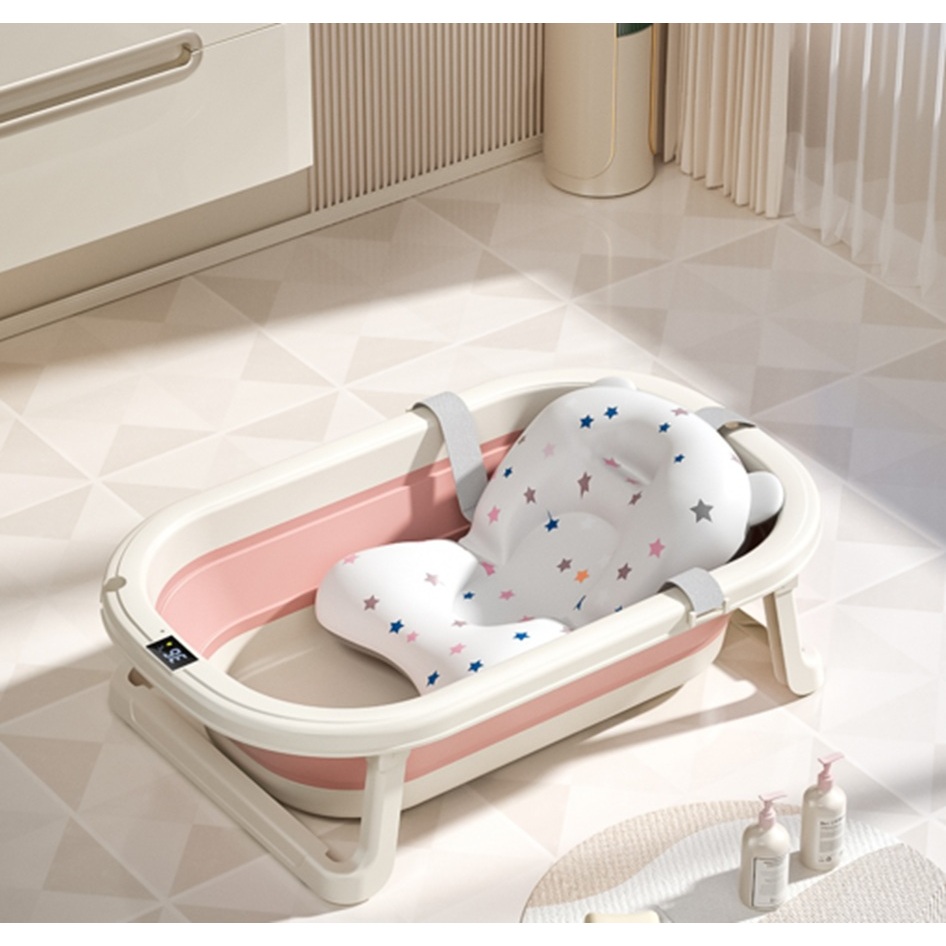 Banheira Retrátil Banho Bebê Com Termômetro + F