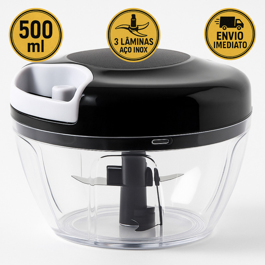 Triturador de Alimentos Grande 500 ml 3 Laminas Pr