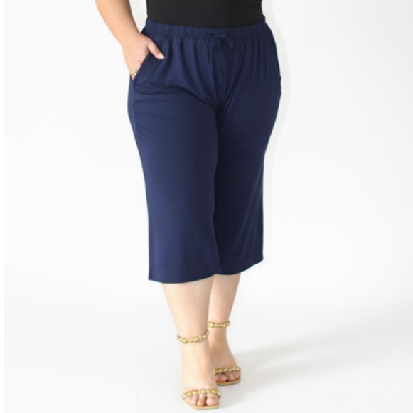 Pantacourt Plus Size Feminina Moda Casual Para O D