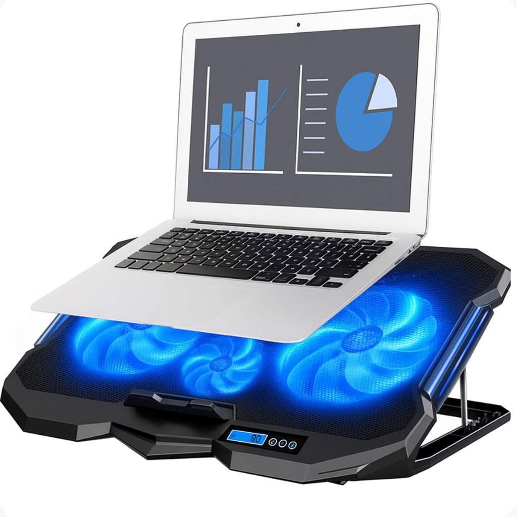 Suporte Notebook Gamer com 1/2/4 Coolers Fans Vent