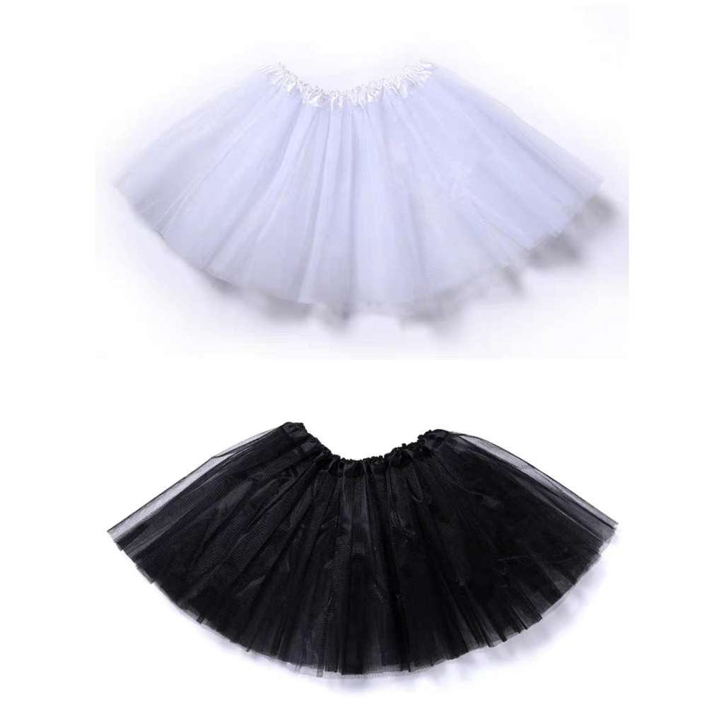 Festa de Carnaval/Halloween, saia de três camadas